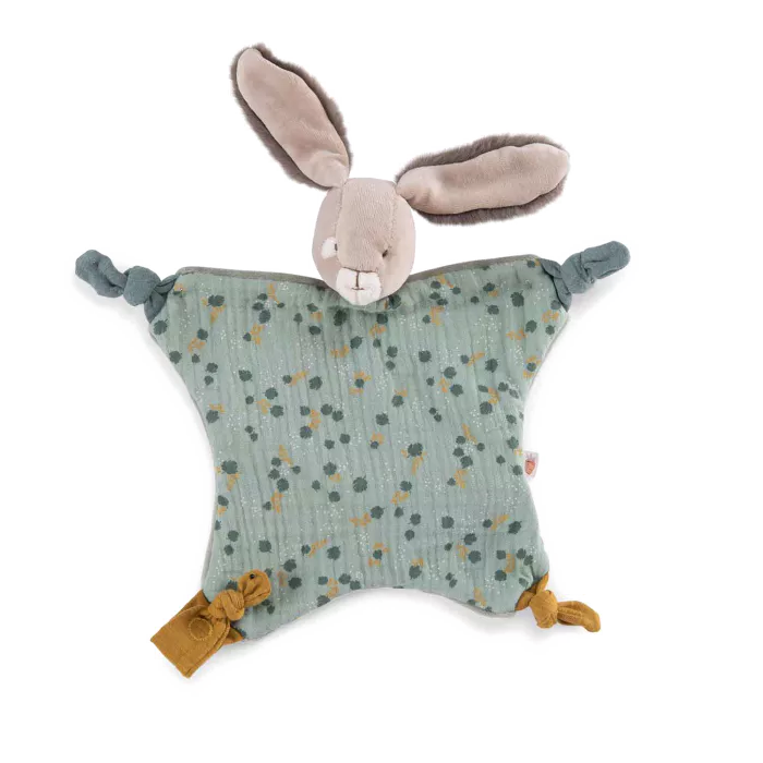 Moulin Roty - doudou lapin sauge - trois petits lapins