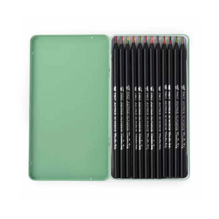 12 crayons de couleur multicolores - Moulin Roty