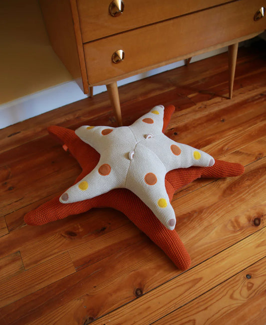 L'oiseau bateau - Grand Coussin Étoile de mer - Naturel