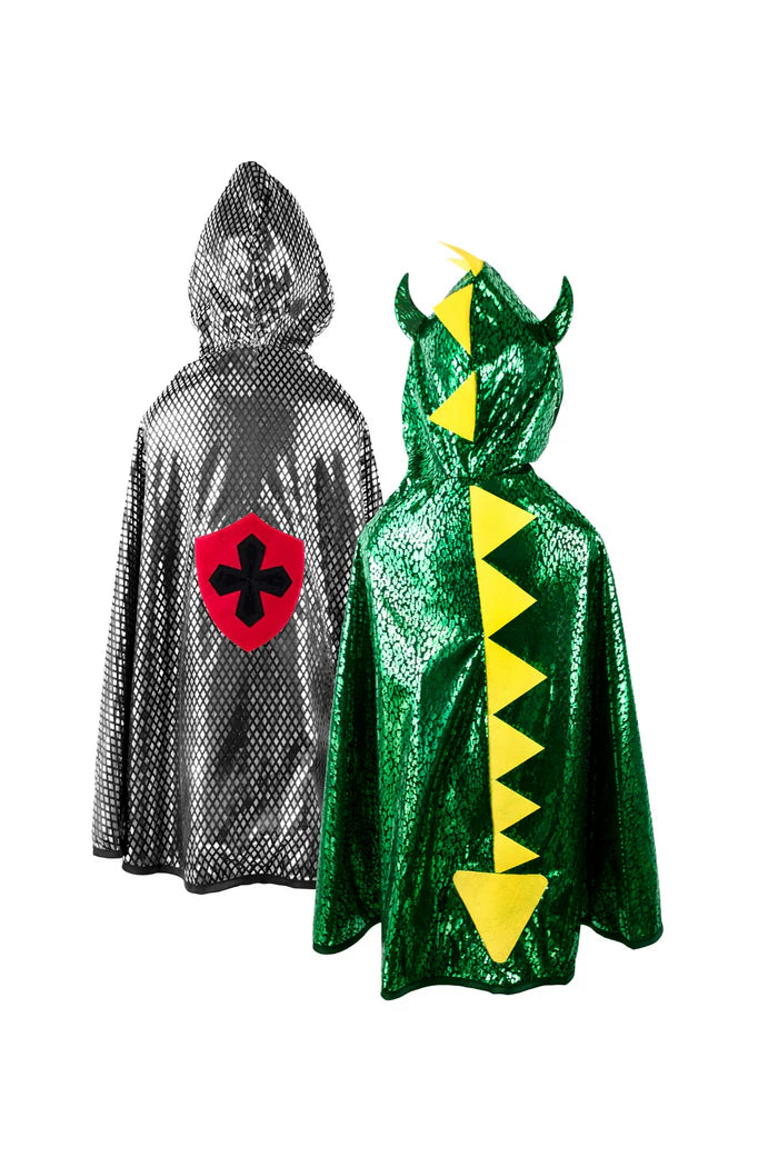 Great Pretenders - Cape réversible Dragon / Chevalier - 5-6 ans