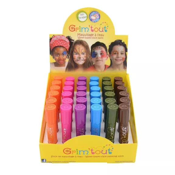 Sticks de Maquillage de Fête Assortiment Arc-en-Ciel - grim'tout