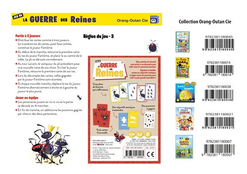 orang outan - la guerre des reines- jeu de cartes