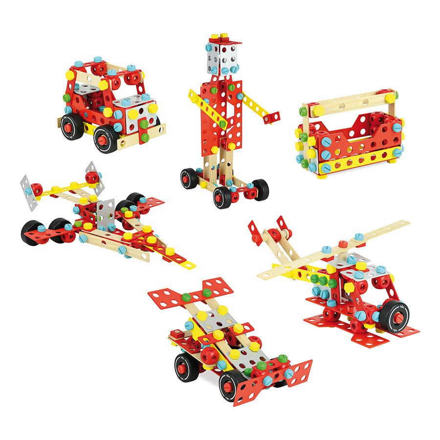 Jeu de construction en bois, coffret Batibloc Super - 4 ans+