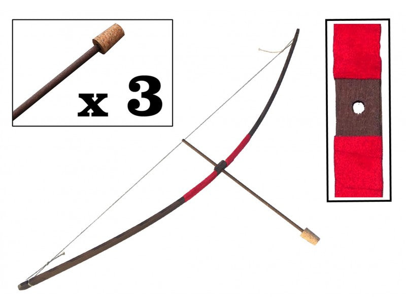 Kalid médiéval- ARC RUSTIK + 3 FLÈCHES - 3 ans+