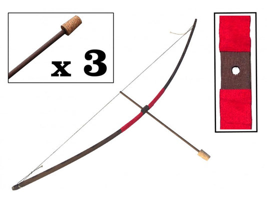 Kalid médiéval- ARC RUSTIK + 3 FLÈCHES - 3 ans+