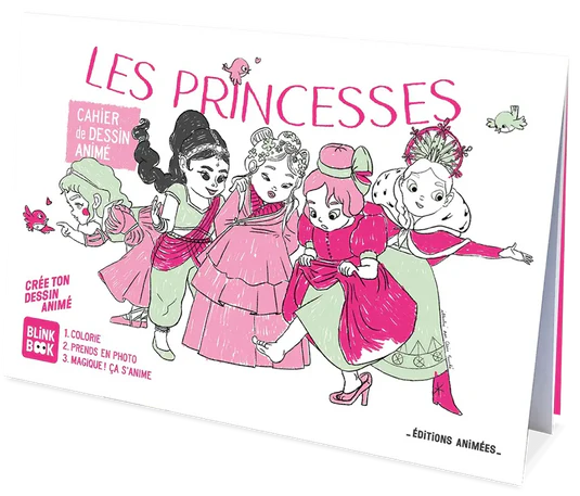 Cahier de dessin animé - les princesses - 3 ans+