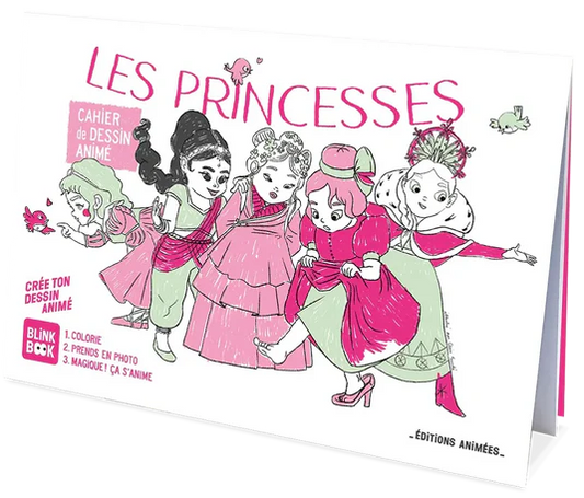 Cahier de dessin animé - les princesses - 3 ans+