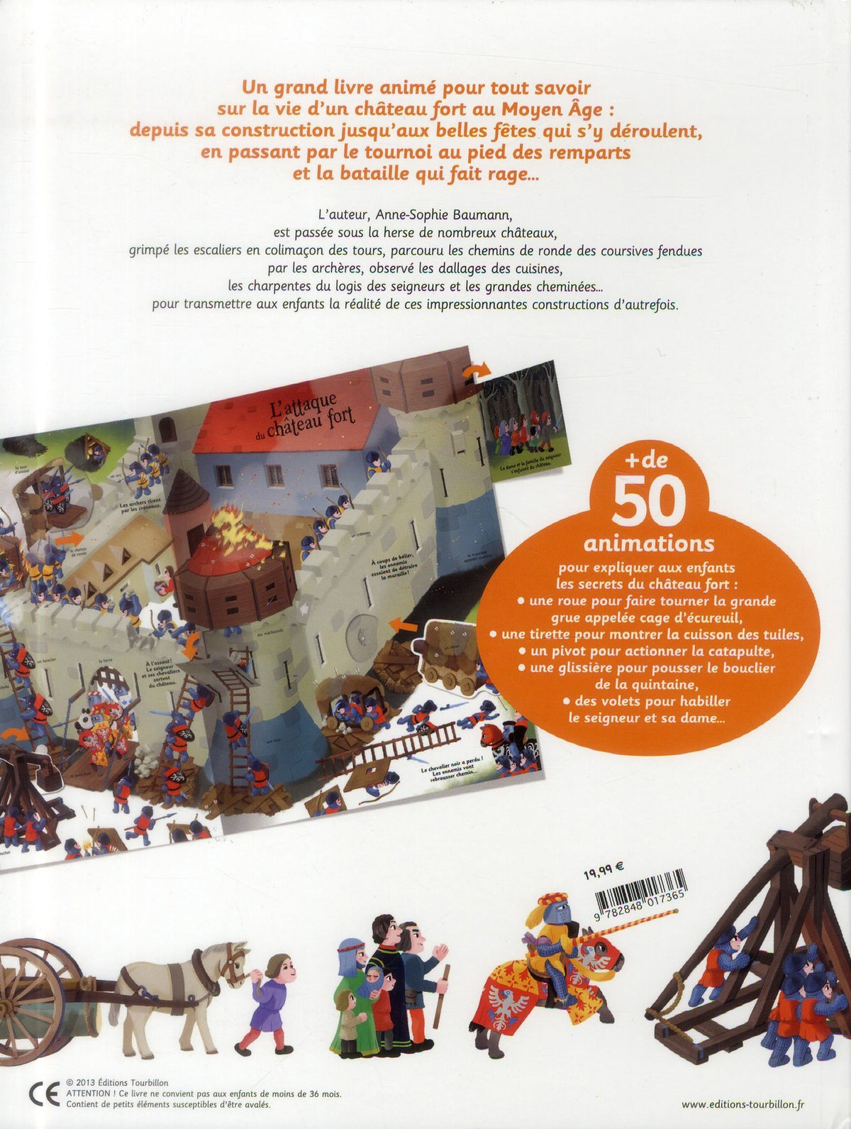 LIVRE LE CHATEAU FORT ANIME – ANIM’ACTION -TOURBILLON -3 ANS+