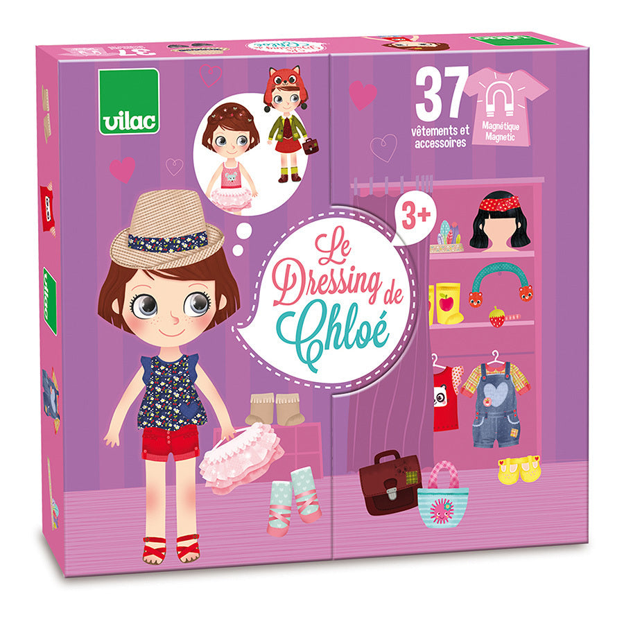 Vilac - le dressing de Chloé - en bois- 3 ans +