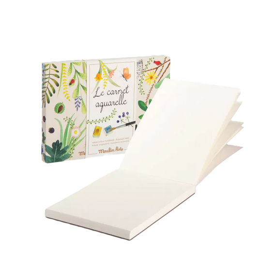 Moulin Roty - Carnet Aquarelle le jardin du moulin - 3 ans+