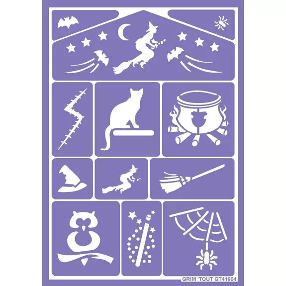 Pochoir de Maquillage Express - Magie  GRIM'TOUT - halloween