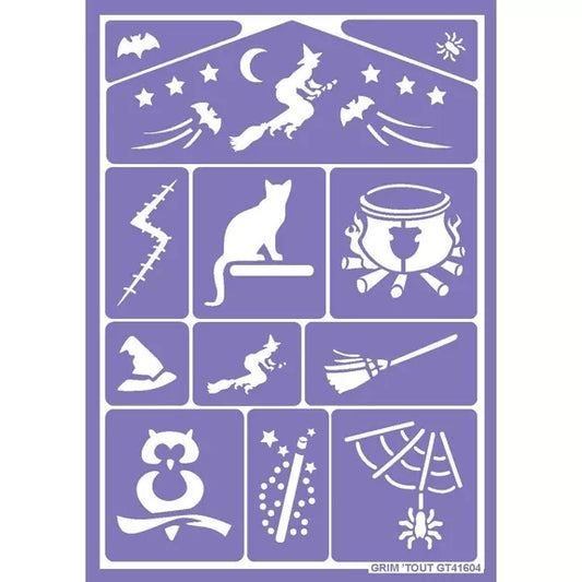 Pochoir de Maquillage Express - Magie  GRIM'TOUT - halloween
