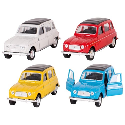 Goki - Renault 4- en métal - 1:34 - L= 11,5 cm