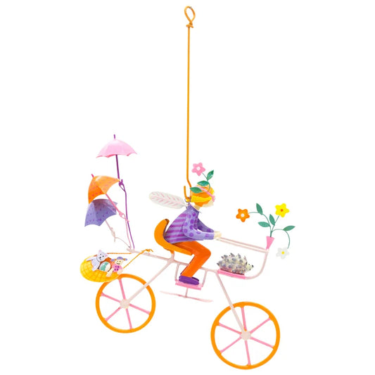 Mobile bébé enfant - Triplette Hérisson roues orange