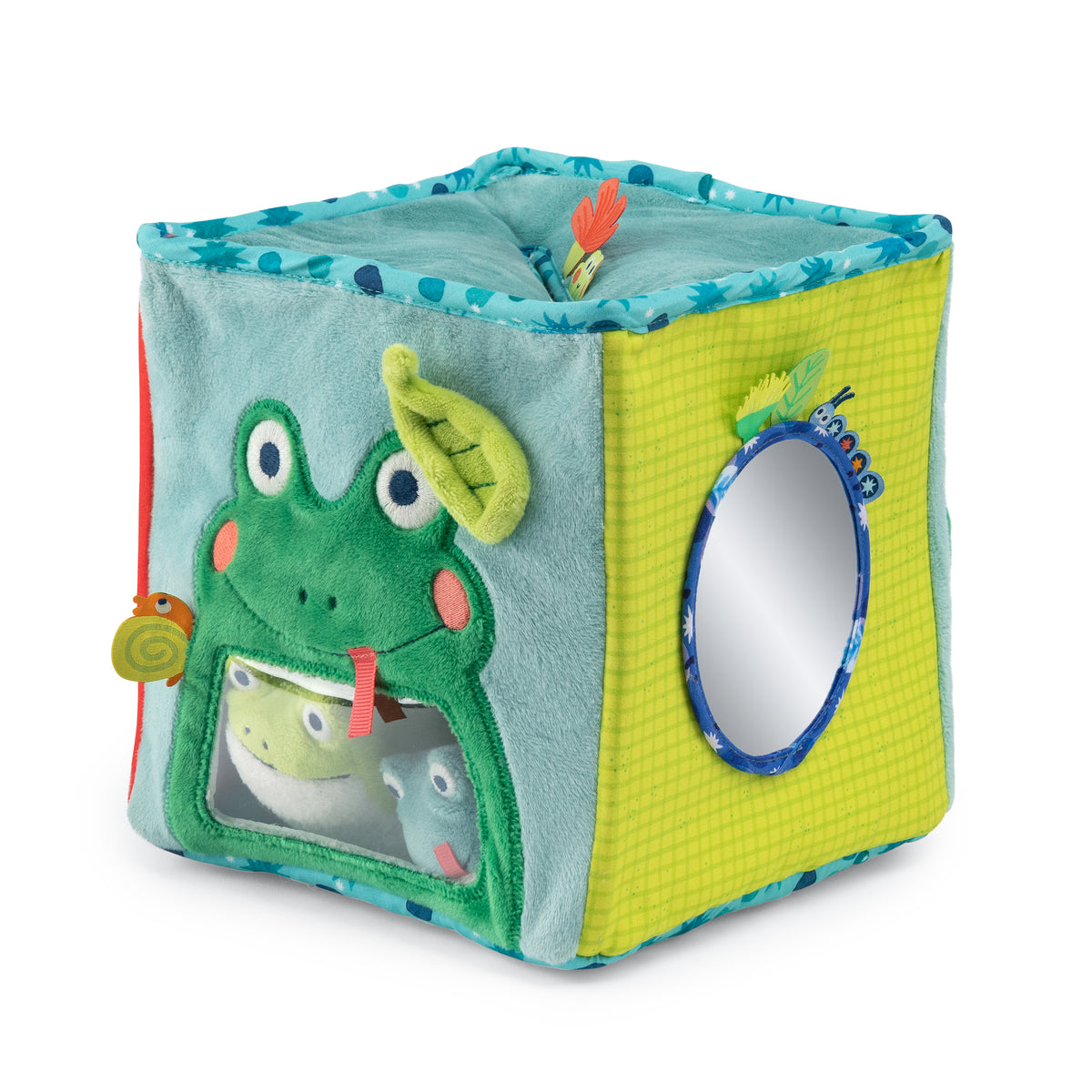 Moulin roty - Grand cube d'activités tissu La mare aux grenouilles - naissance+