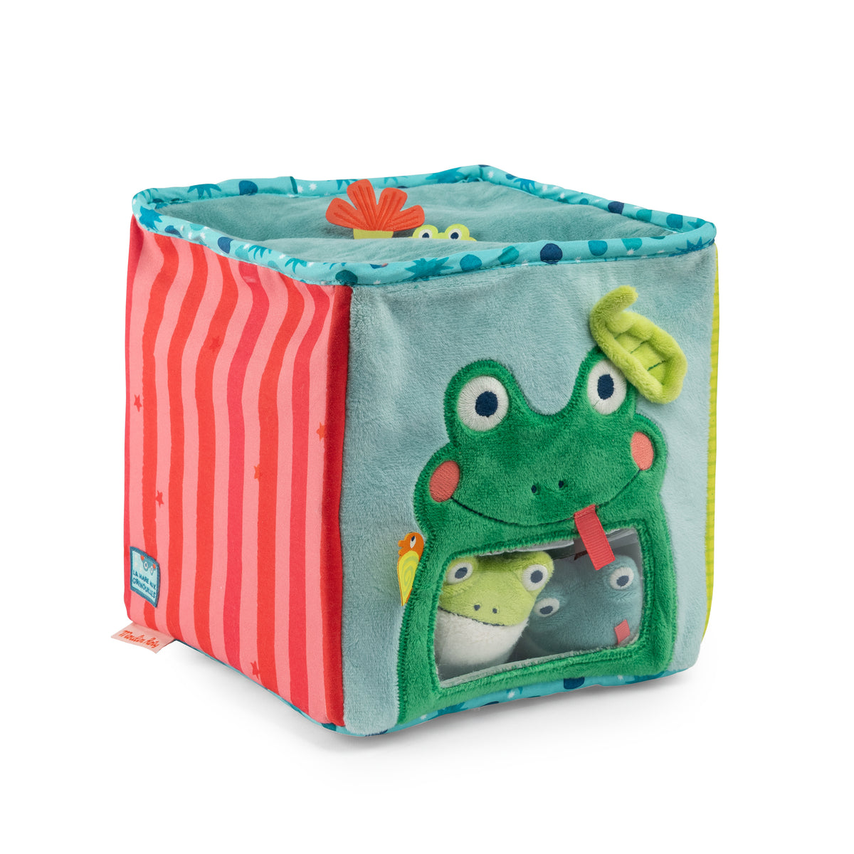Moulin roty - Grand cube d'activités tissu La mare aux grenouilles - naissance+
