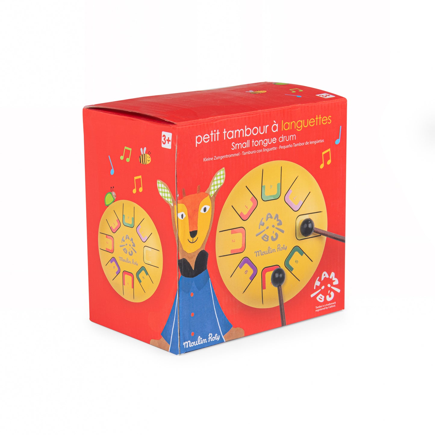 Moulin roty - Petit tambour à languettes Les Popipop - 3 ans+