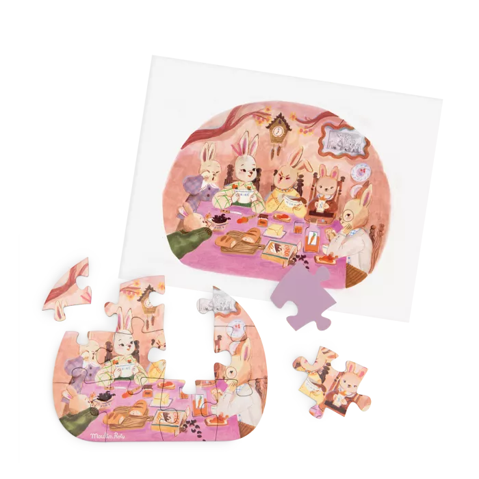 moulin roty Les Minouchkas 4 puzzles Une belle journée (4x12 pièces) - 2 ans +