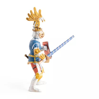 Papo - Figurine - Chevalier bleu fleur de lys