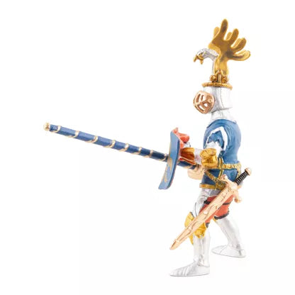 Papo - Figurine - Chevalier bleu fleur de lys