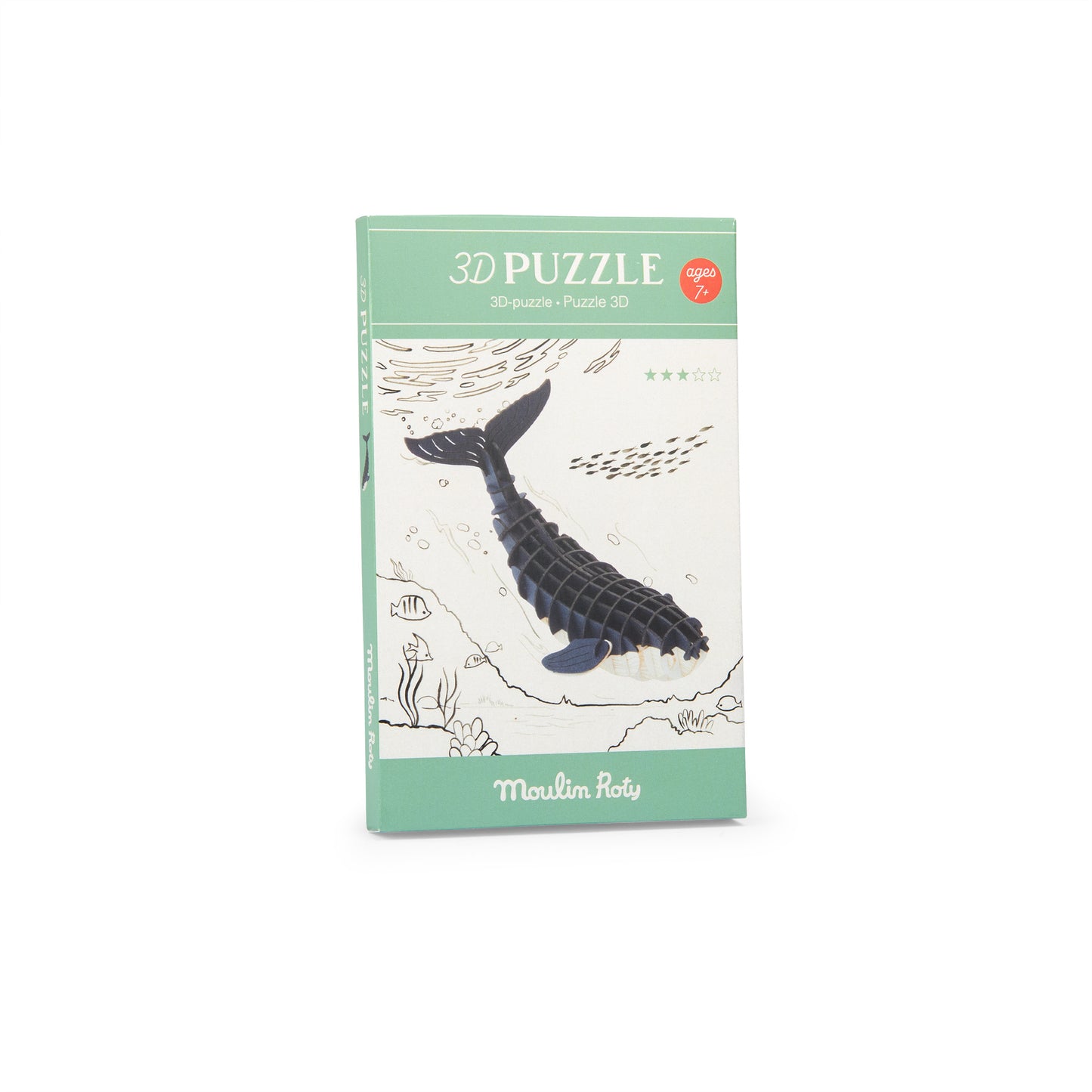 Puzzle 3D Baleine Tout autour du monde - moulin roty - 3 ans+