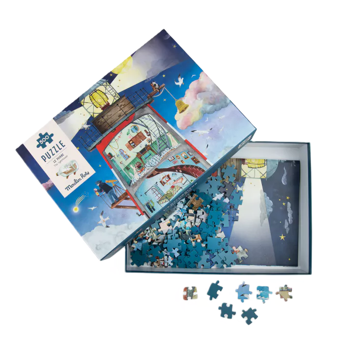 Moulin roty - puzzle - le phare - 500 pièces -le jardin du moulin