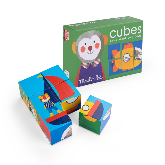 Moulin roty les popipop puzzle 6 cubes