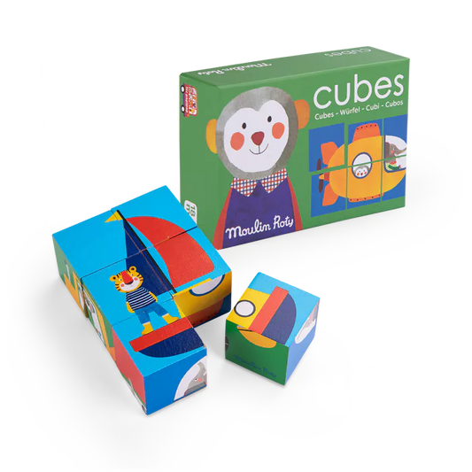 Moulin roty les popipop puzzle 6 cubes