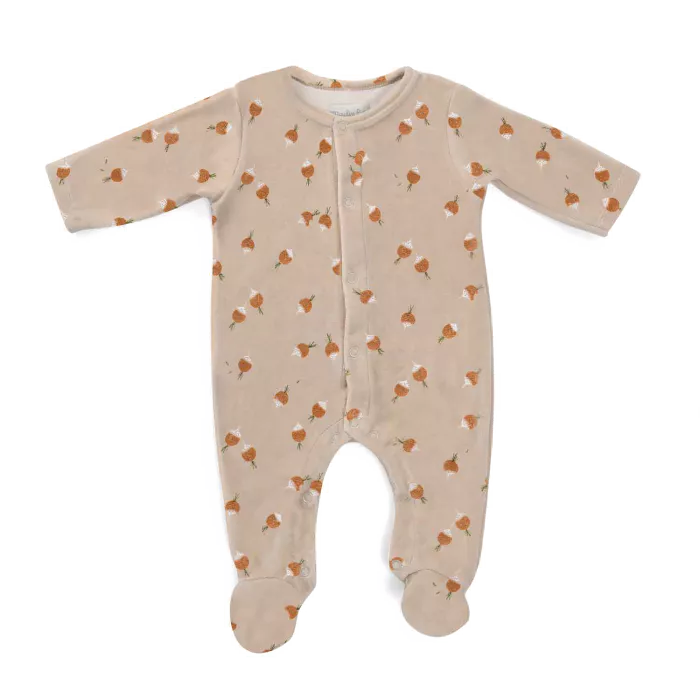 Moulin roty - Trois petits lapins Pyjama velours motif radis - naissance+