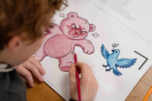 Cahier de dessin animé - blinkbook - les émotions - 3 ans+