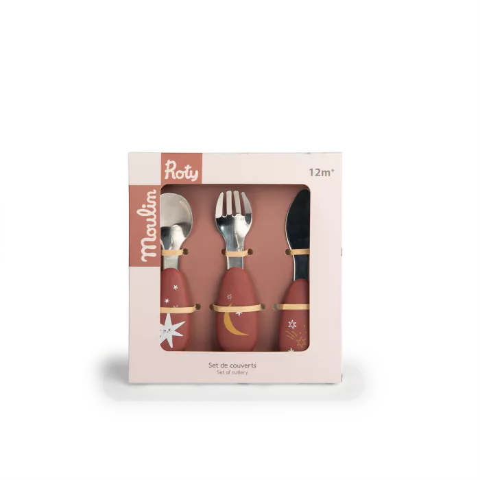 Moulin Roty - Set couverts silicone - Après la pluie