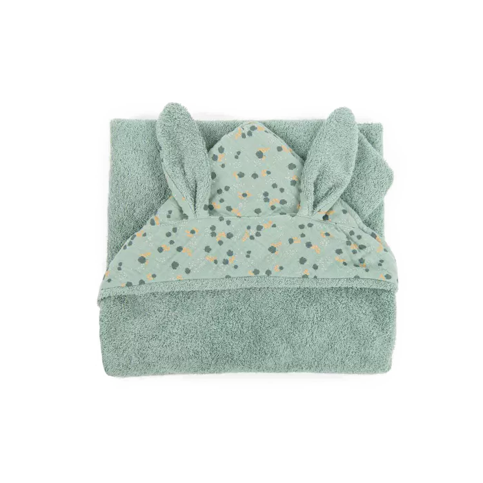 Moulin roty - sortie de bain sauge - trois petits lapins