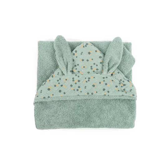 Moulin roty - sortie de bain sauge - trois petits lapins