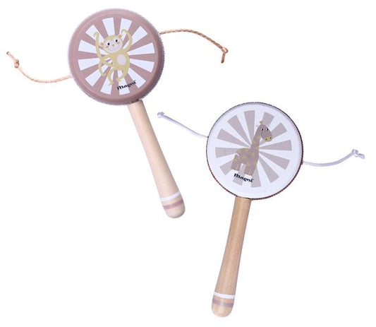 Tambourin de mendiant en bois