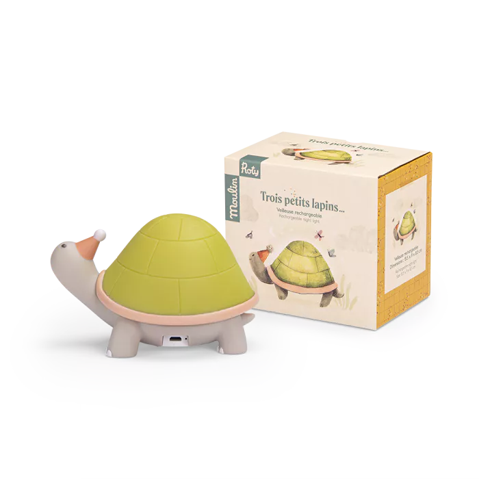 Moulin Roty - Veilleuse tortue - Trois petits lapins