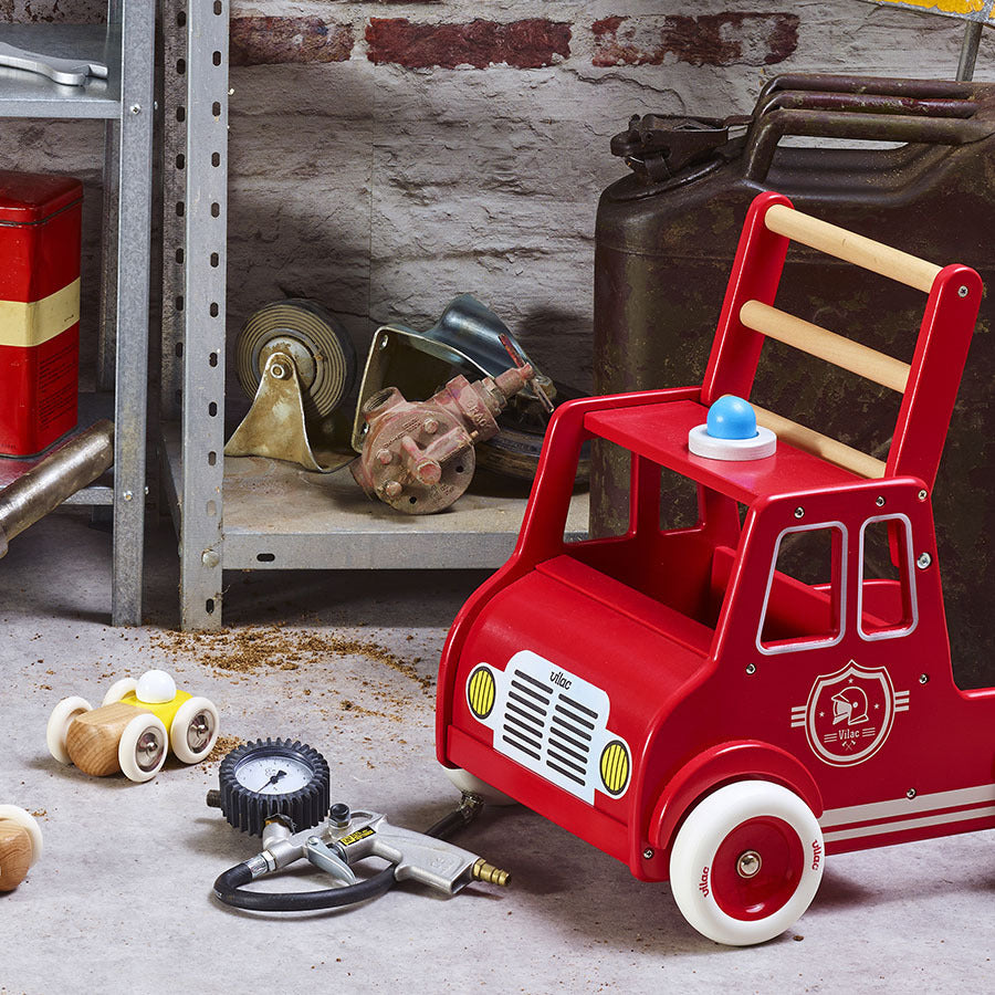 Vilac - Chariot de marche, Camion de pompiers - 1 an+