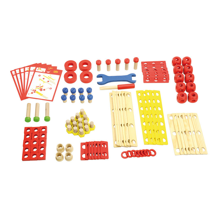 Vilac - Jeu de construction en bois, coffret Batibloc - 4 ans+