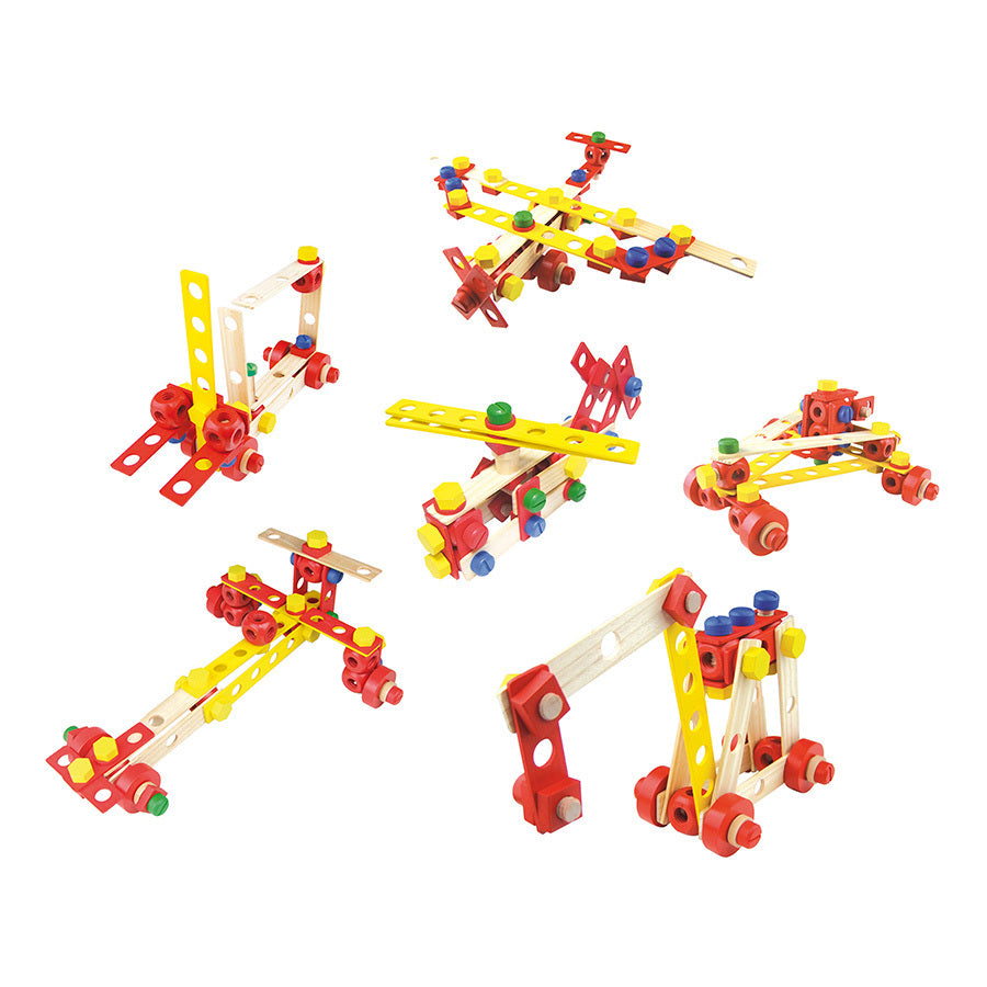 Vilac - Jeu de construction en bois, coffret Batibloc - 4 ans+