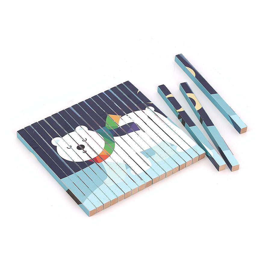 Vilac - Puzzle 4 Dimensions, Les animaux - Andy Westface - 5 ans+