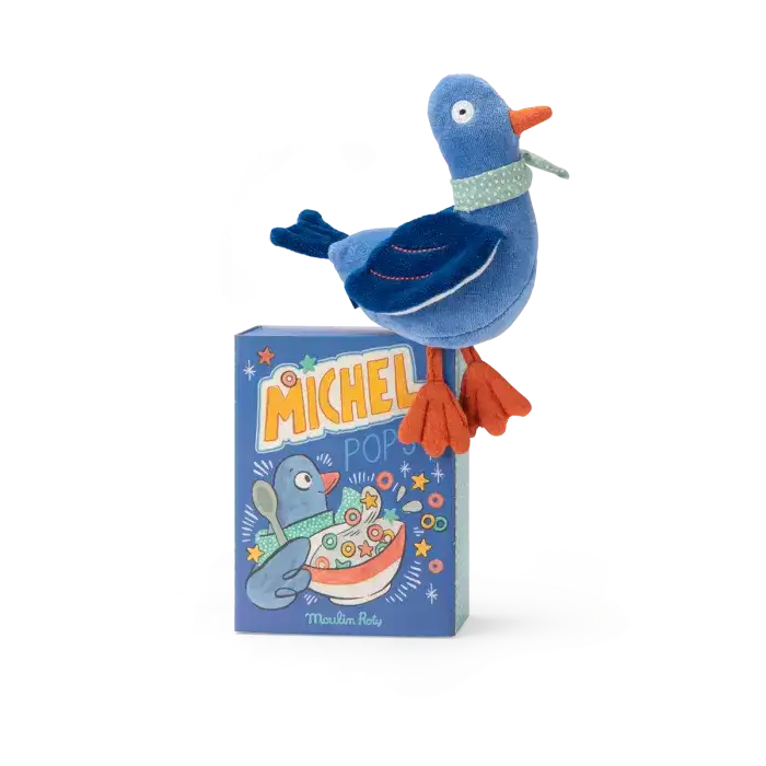 Moulin Roty - Poupée hochet pigeon Michel - Puce & Pilou