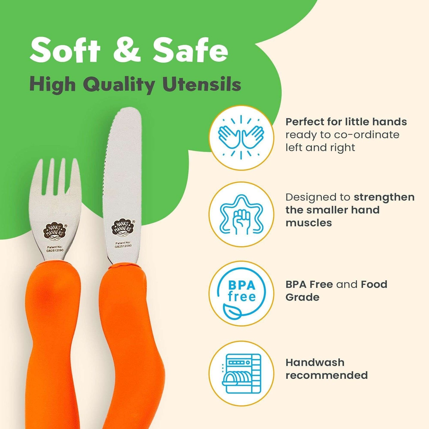 Nana's manners -Étape 3 - Couverts pour enfants - Couteau et fourchette