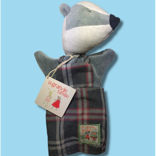 Moulin roty - marionnette Victor le blaireau - naissance+