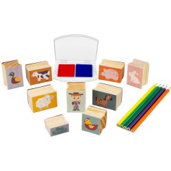 Ulysse - Boite de tampons encreurs - La ferme