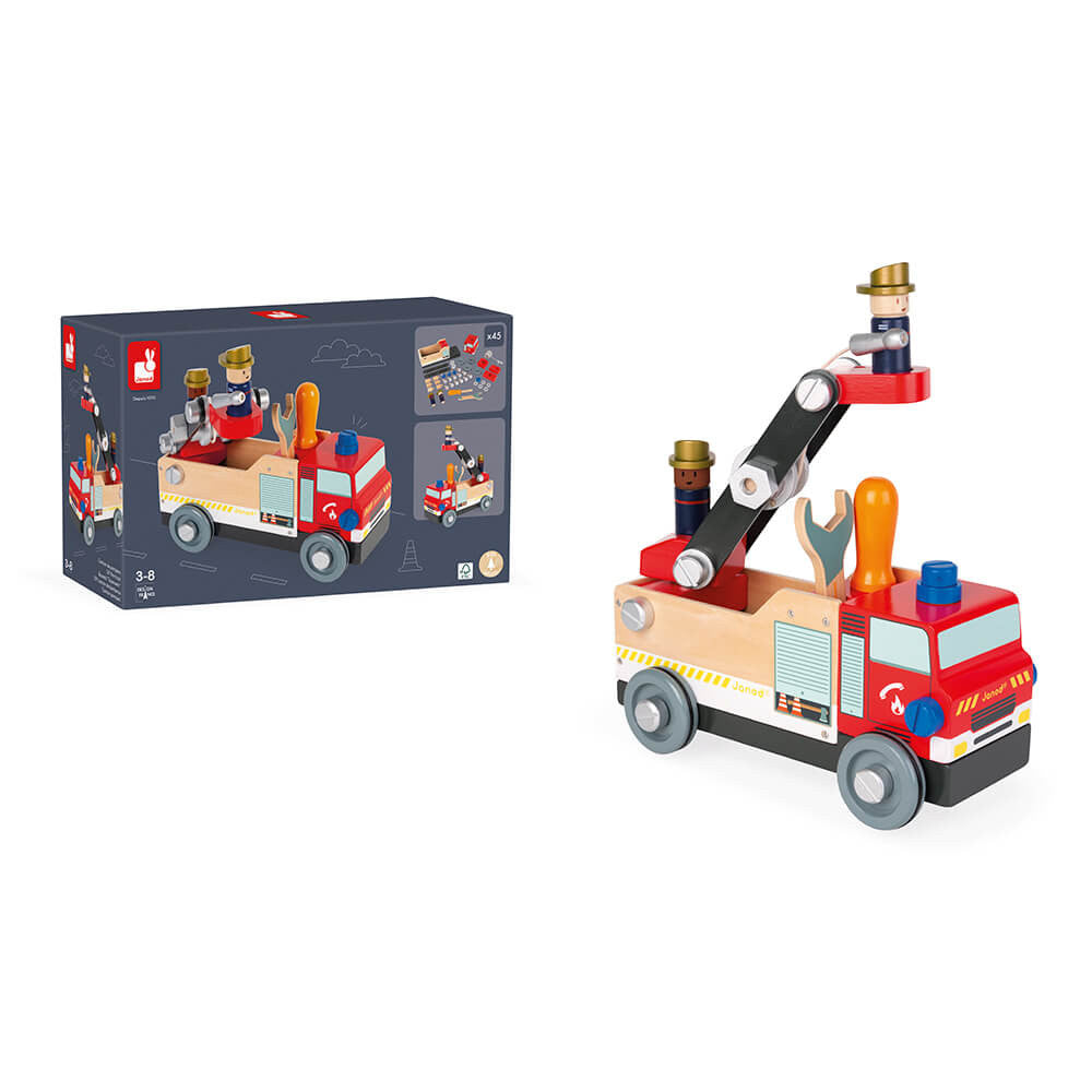 Janod - Camion de pompiers - Brico'Kids