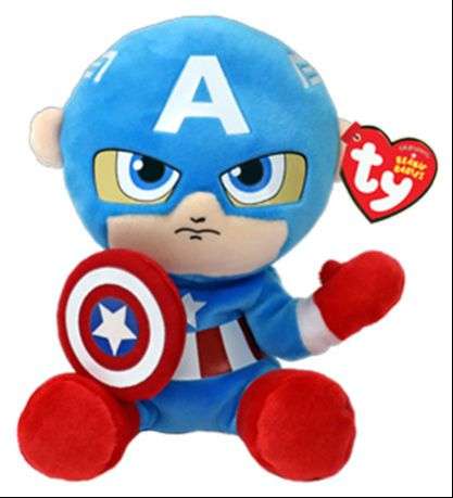 TY Peluche - heanie babies -15 cm - Captain America