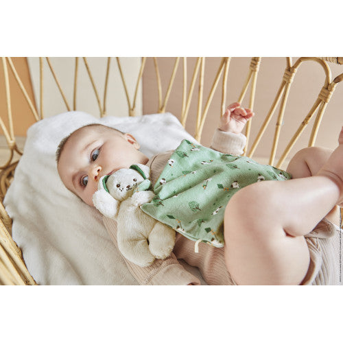Kaloo - Doudou Chien -Carré douceur vert