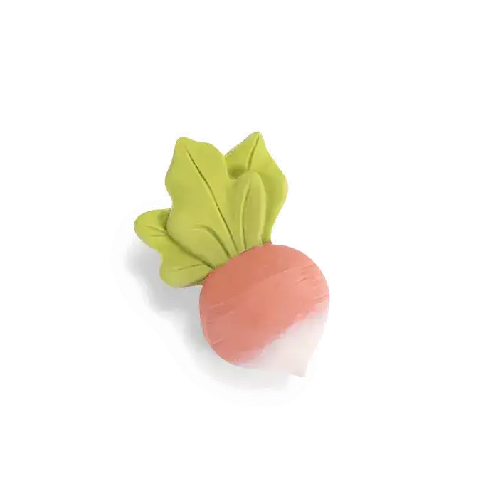 Moulin Roty - Hochet de dentition caoutchouc - Radis - Trois petits lapins