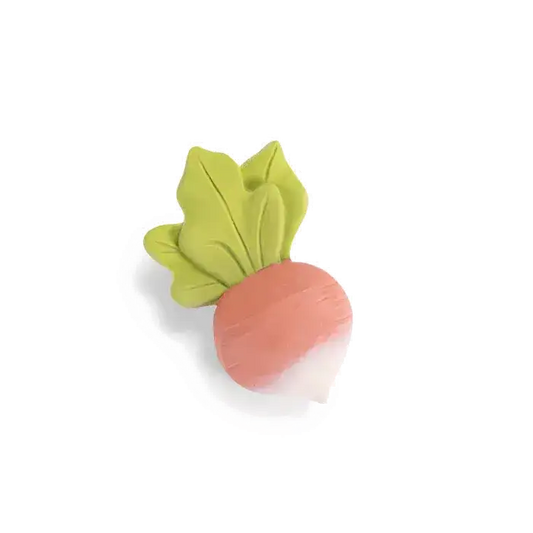 Moulin Roty - Hochet de dentition caoutchouc - Radis - Trois petits lapins