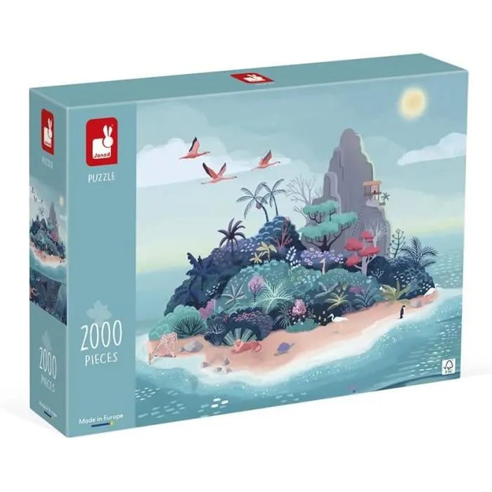 Janod - puzzle 2000 pièces - l'île mystérieuse 10 ans+
