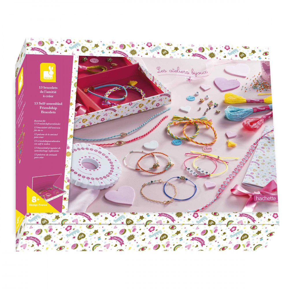 Janod - 13 Bracelets de l'amitié à crée - Kit créatif